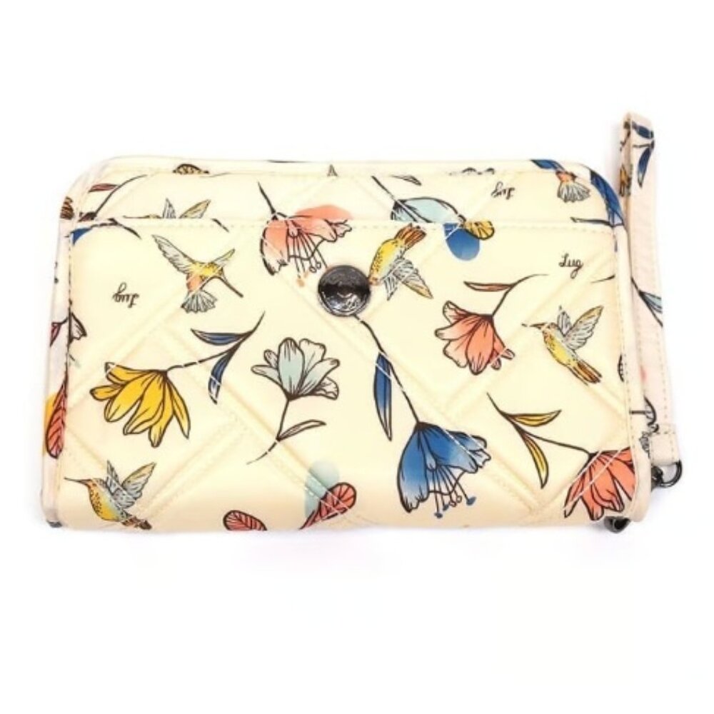 Lug Zeppelin RFID Wristlet Wallet Hummingbird Floral
